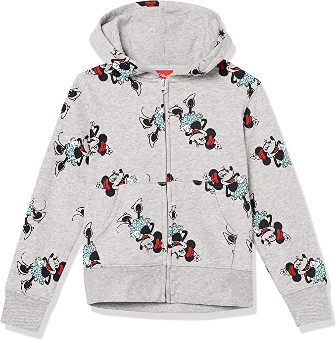 Photo 1 of Amazon Essentials Disney | Marvel | Star Wars | Princess Girls and Toddlers' Fleece Zip-Up Hoodie Sweatshirts- SIZE L
