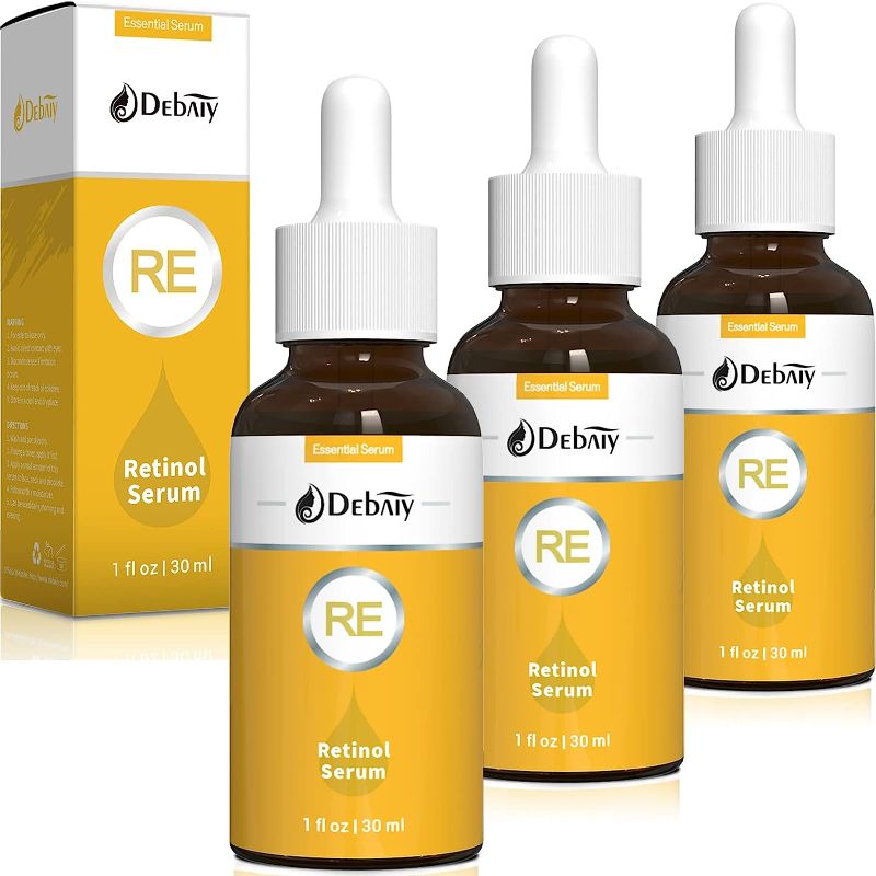 Photo 1 of 3 Pack Retinol Serum for Face Anti Aging Serum Anti-Wrinkle for Skin (1Fl.Oz/30ml)
