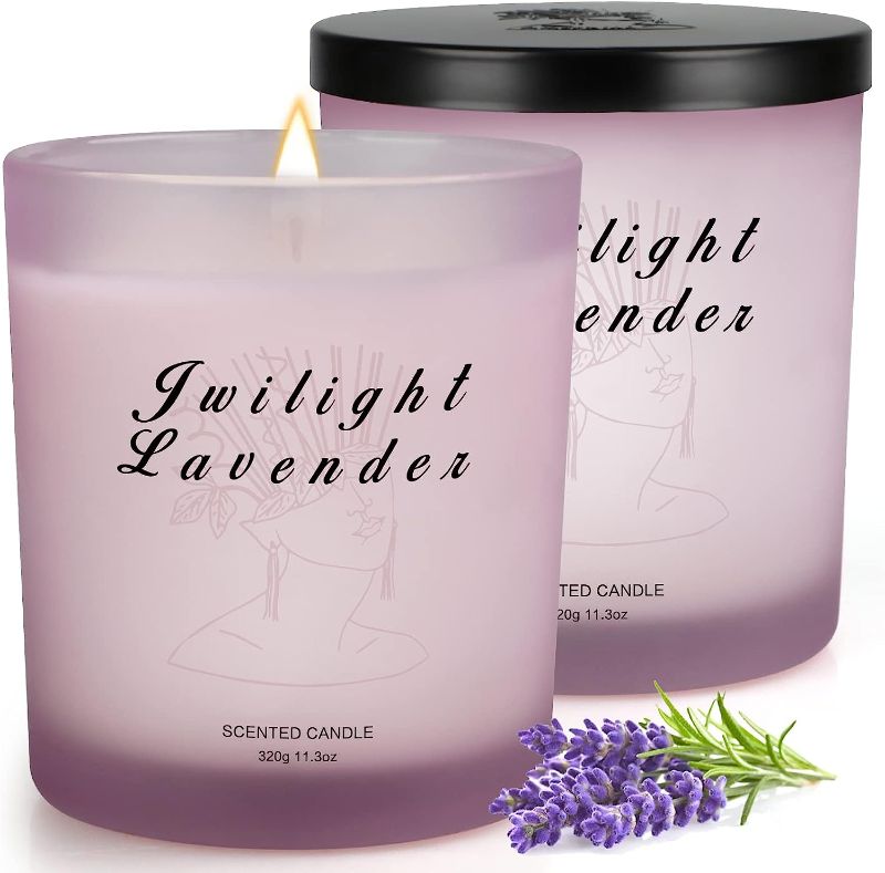 Photo 1 of 2 Pack Candles Gifts for Women,Large Jar 24 oz Lavender Candles for Home Scented.140 Hours Burning Time,Long-Lasting Pleasant Fragrance Candles for Bath Yoga Meditation
