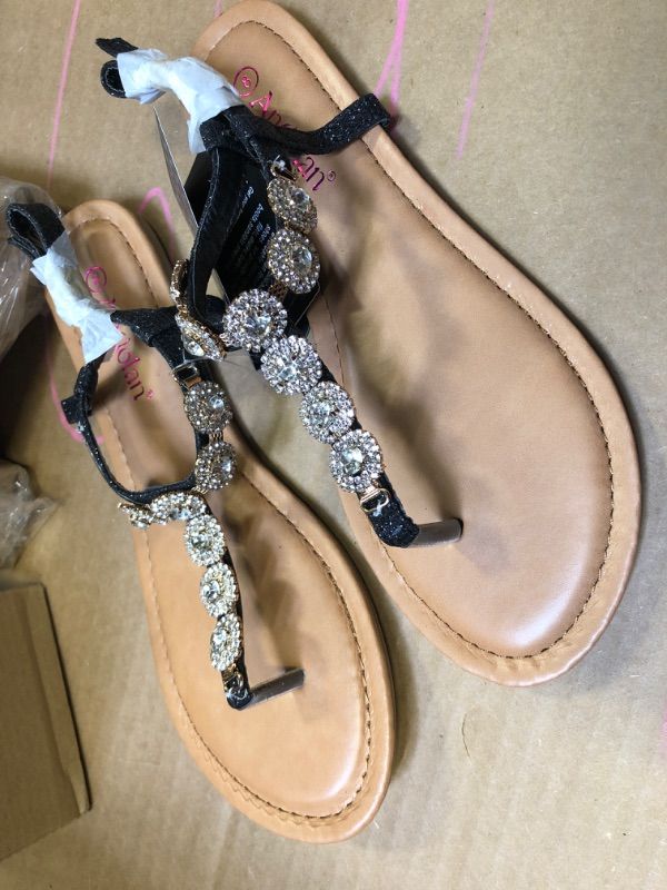 Photo 2 of 5---MUSSHOE Sandals for Women Dressy Summer Rhinestone Sandals for Women  