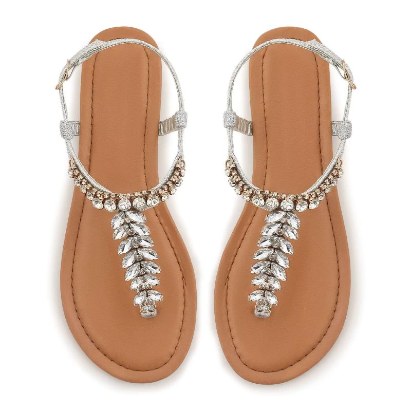 Photo 1 of 6---MUSSHOE Sandals for Women Dressy Summer Rhinestone Sandals for Women  