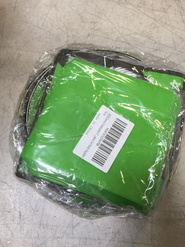 Photo 2 of 2023 Green Graduation Plates and Napkins Set Party Supplies for 50 Guest- 200pcs Class of 2023 Grad Party Tableware kit Include Dinner Plates Dessert Plates Napkins for Congrat Grad Party Decorations
