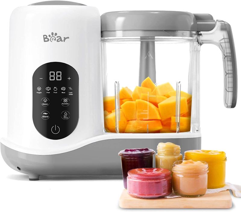 Photo 1 of BEAR 2023 Baby Food Maker | One Step Baby Food Processor Steamer Puree Blender | Auto Cooking & Grinding | Baby Food Puree Maker with Self Cleans | Touch Screen Control
