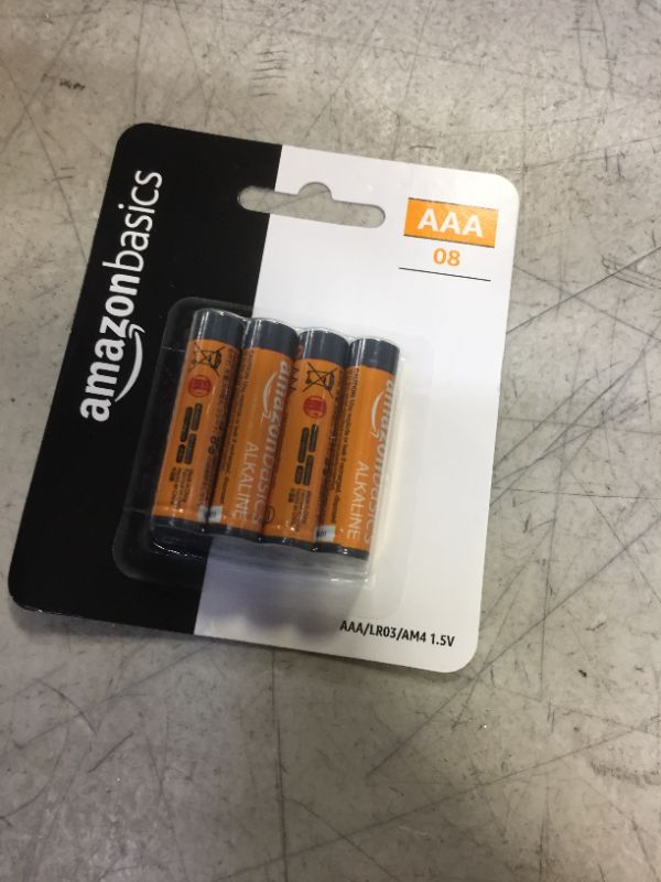 Photo 2 of Amazon Basics 8 Pack AAA High-Performance Alkaline Batteries, 10-Year Shelf Life, Easy to Open Value Pack,8 Count (Pack of 1)