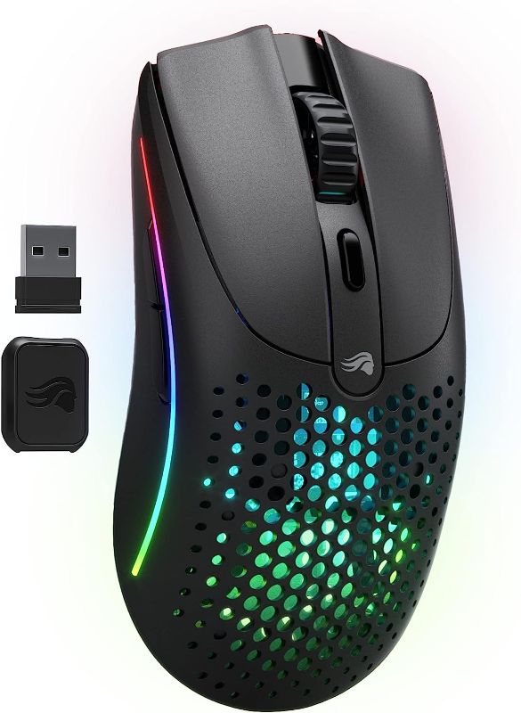 Photo 1 of GLORIOUS Model O V2 Superlight Wireless Mouse Bluetooth (Black), Lag-Free 2.4Ghz, FPS Mouse, 210h Battery Life, 26,000 DPI, 26K Sensor, 5 Programmable Buttons, Gaming Accessories for PC, Laptop, Mac
