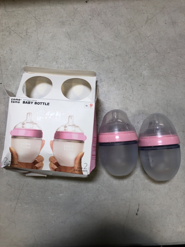 Photo 2 of COMOTOMO SOFT HYGIENIC SILICONE BABY BOTTLE PACK 2 5OZ. 