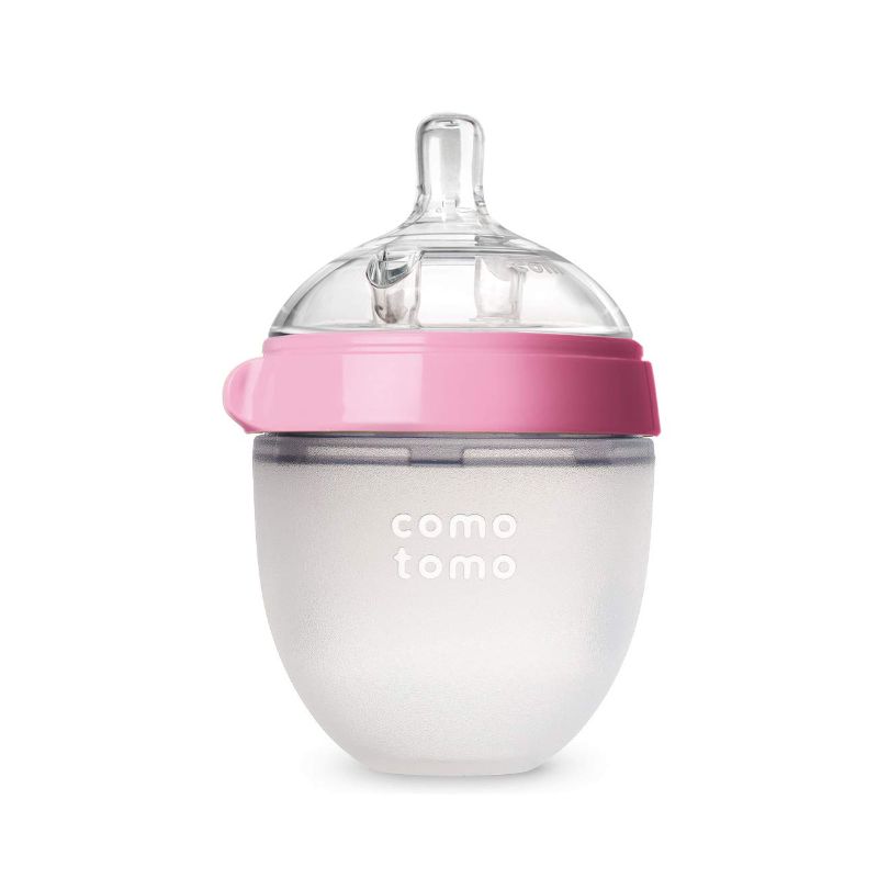 Photo 1 of COMOTOMO SOFT HYGIENIC SILICONE BABY BOTTLE PACK 2 5OZ. 