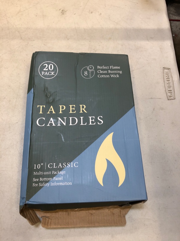 Photo 2 of 20 Pack Ivory Taper Candles 10"