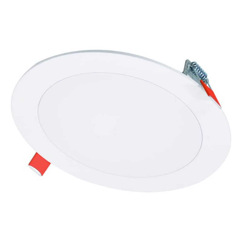 Photo 1 of HALO HLBPH6099FS1EMWR Canless Recessed Downlight w/Remote Driver/Junction Box Integrated LED Kit HLBPH Selectable 2700K, 3000K, 3500K, 4000K, 5000K CCT New Construction 6 inch White Canless Recessed Downlight 6 inch