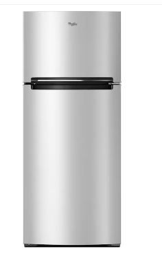 Photo 1 of Whirlpool 17.6-cu ft Top-Freezer Refrigerator (Monochromatic Stainless Steel)