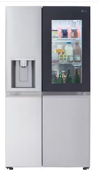 Photo 1 of LG InstaView Craft Ice 27.1-cu ft Smart Side-by-Side Refrigerator with Dual Ice Maker (Printproof Stainless Steel) ENERGY STAR