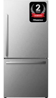 Photo 1 of Hisense 17.2-cu ft Counter-depth Bottom-Freezer Refrigerator (Fingerprint Resistant Stainless Steel) ENERGY STAR