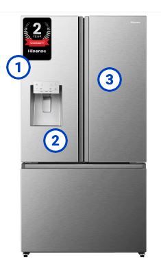 Photo 1 of Hisense 25.4-cu ft French Door Refrigerator with Dual Ice Maker (Fingerprint Resistant Stainless Steel) ENERGY STAR