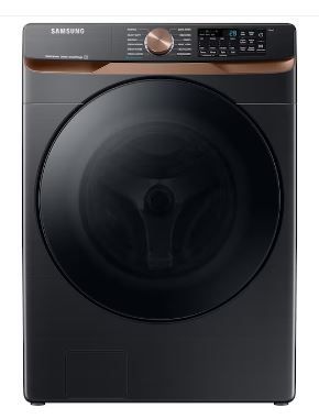 Photo 1 of Samsung 5-cu ft High Efficiency Stackable Steam Cycle Smart Front-Load Washer (Brushed Black) ENERGY STAR