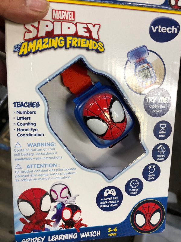 Photo 2 of VTech Spidey and His Amazing Friends Spidey Learning Watch, Red