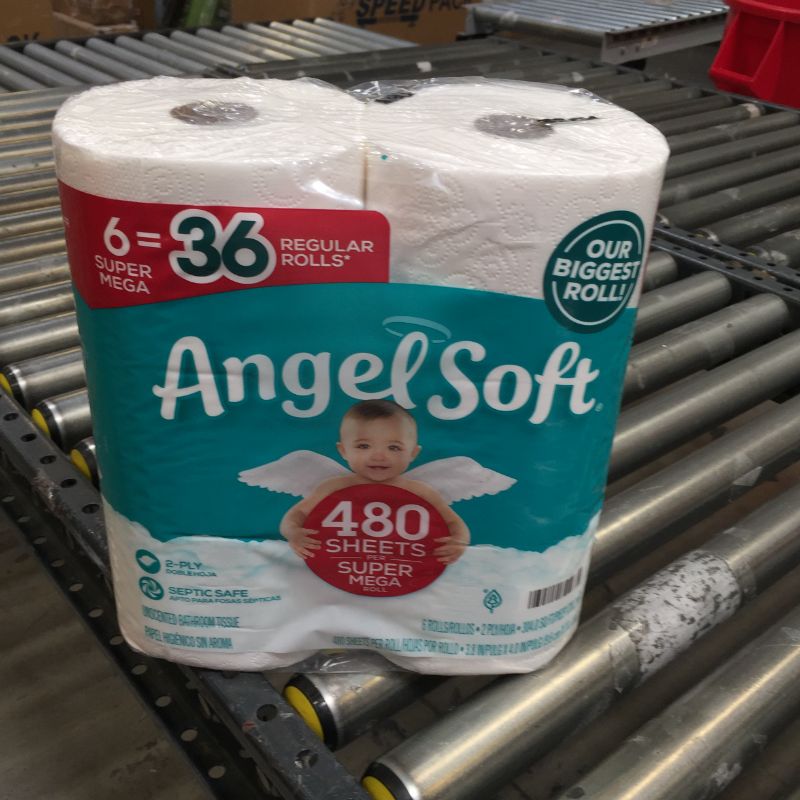 Photo 2 of Angel Soft Super Mega Toilet Paper, 6 Super Mega Rolls