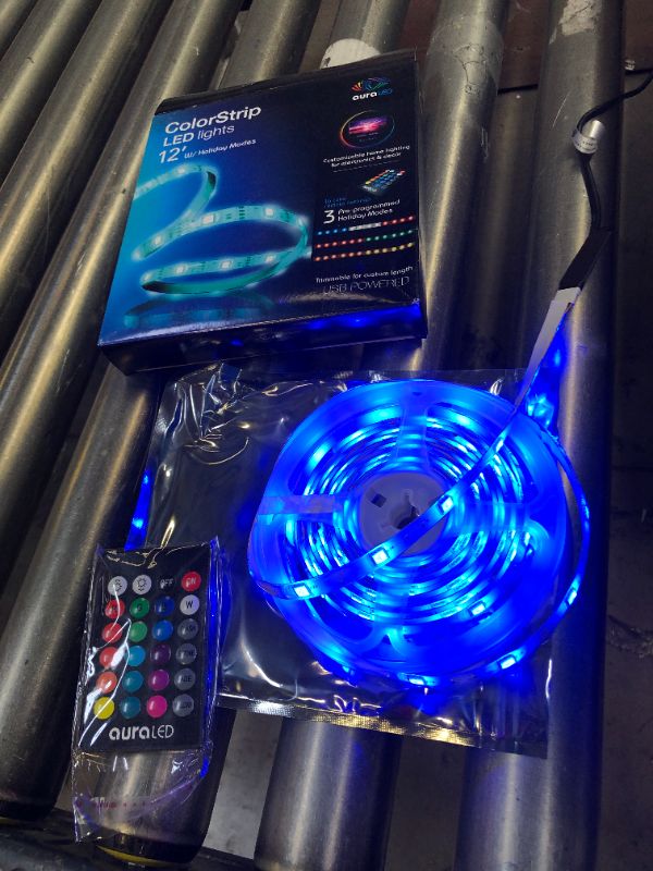 Photo 1 of Aura 12 ft. LED Color Strip Light with Remote and Pre-Programmed Holiday Modes
1016208605
