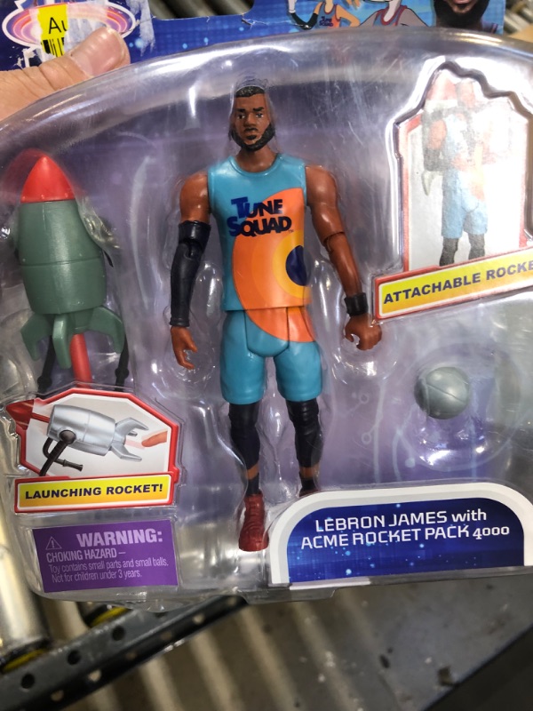 Photo 2 of Moose Toys Space Jam: A New Legacy - Baller Action Figure - 5" Lebron James with Acme Rocket Pack 4000