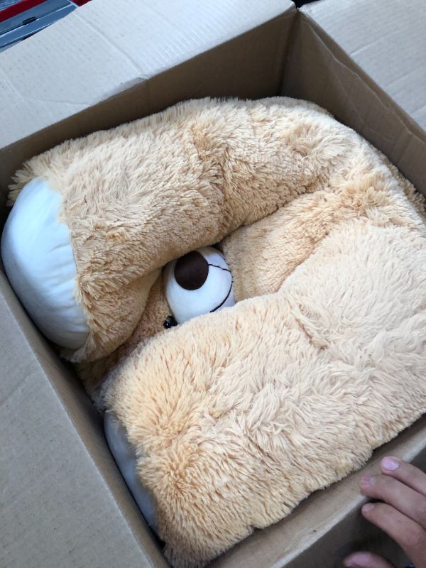 Photo 3 of MorisMos Giant Teddy Bear Stuffed Animal-35.4'' Big Teddy Bear, Soft Large Teddy Bear Plush Toy, Brown Teddy Bear, Big Stuffed Bear Gift for Girl Boy Girlfriend on Valentines Christmas Birthday, Brown
