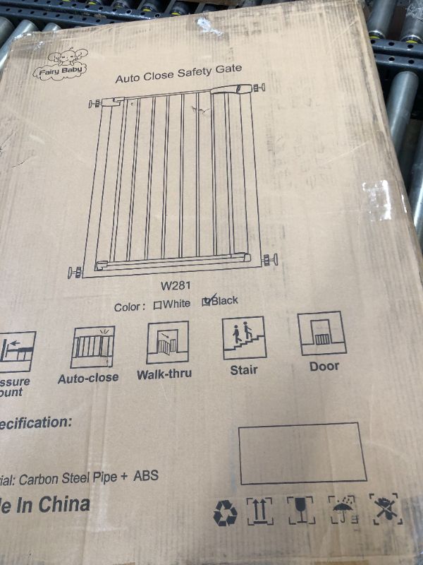 Photo 3 of 38.5" Extra Tall Pet Gate Pressure Mounted - Walk Through Baby Gates with Door for Stairs Doorway - Puppy Doggy Dog Gates Fence Child Safety Gate 51.57"-54.33" Wide
