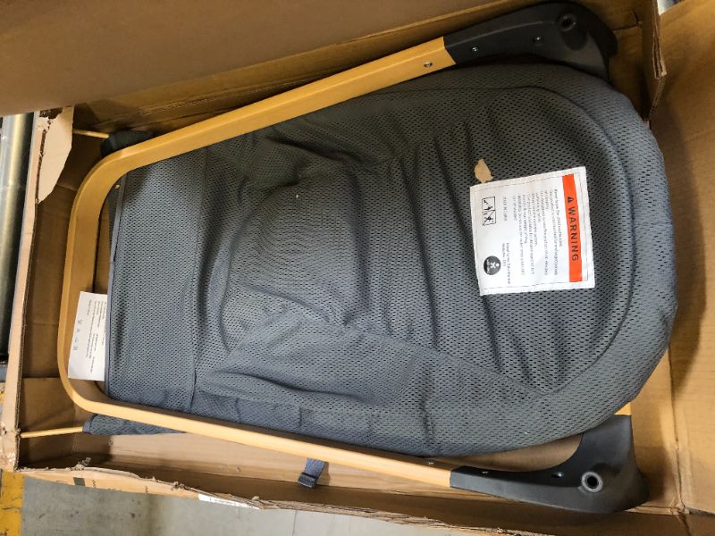 Photo 2 of ANGELBLISS Baby Bouncer, Portable Bouncer Seat for Babies, Infants Bouncy Seat with Mesh Fabric, Natural Vibrations (Dark Grey) Dark Gray
