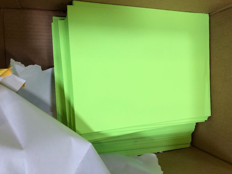 Photo 2 of Neenah Wausau 21869 Astrobrights Colored Cardstock, 8.5” x 11”, 65 lb / 176 GSM, Vulcan Green, 250 Sheets (Pack of 2) Vulcan Green 250 Count (Pack of 2) Kraft Wrap - - - MISSING ONE PACK 