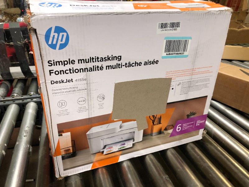 Photo 5 of HP DeskJet 4155e Wireless Color All-in-One Printer & 67XL Tri-Color High-Yield Ink Cartridge | 3YM58AN & 67XL Black High-Yield Ink Cartridge | 3YM57AN Printer  - - PRINTER ONLY