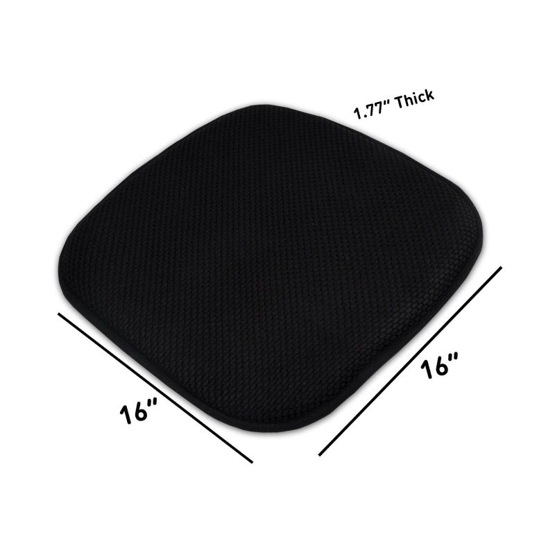 Photo 4 of  Memory Foam Honeycomb Nonslip Back 16" x16" Chair/Seat Cushion Pad Black 1 PC 
