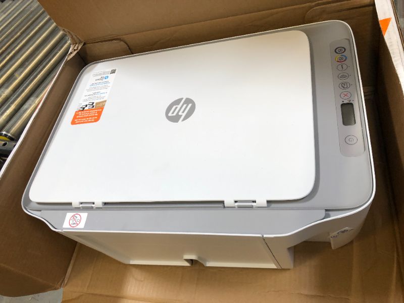Photo 2 of HP DeskJet 2755e Wireless Color All-in-One Printer- PRINTER ONLY - (26K67A), white