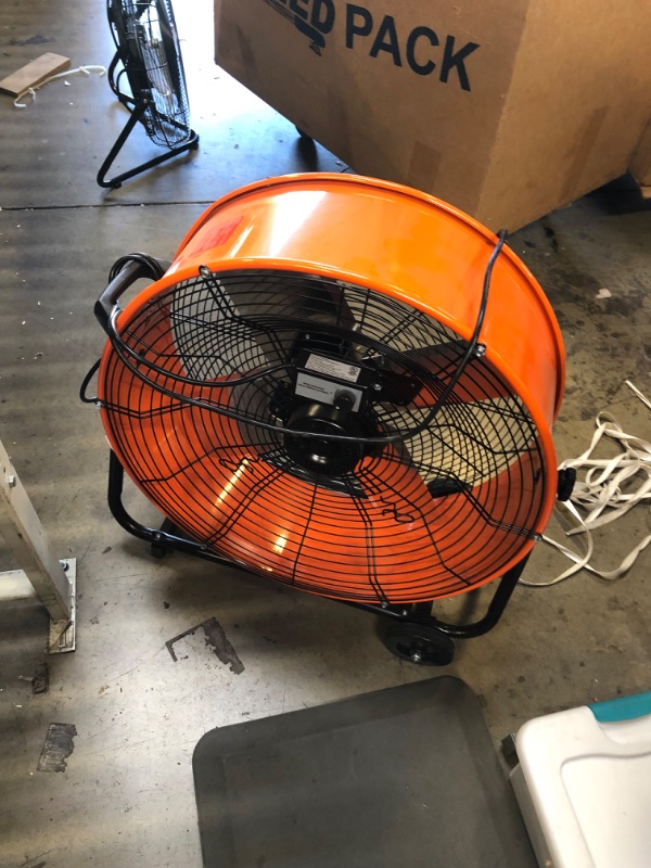 Photo 1 of 24 in. 2-Speed Heavy Duty Tilt Drum Fan
