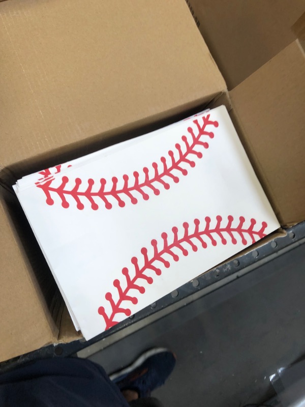 Photo 2 of Baseball Party Favors 200 Pieces Baseball Paper Bags with Stickers Softball Baseball Goody Candy Gift Bags Treat Bags for Baseball Party Favors Gift Wrapping Supplies