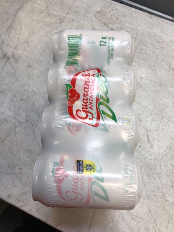 Photo 2 of Guaraná Antarctica, The Brazilian Original Guaraná Soda, Diet, 11.83 fl oz (Pack of 12).EXP 06/15/2023