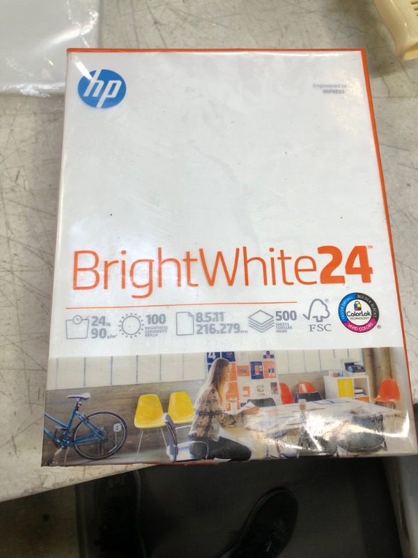 Photo 2 of HP Printer Paper | 8.5 x 11 Paper | BrightWhite 24 lb |1 Ream - 500 Sheets| 100 Bright | Made in USA - FSC Certified | 203000R 1 Ream | 500 Sheets Letter (8.5 x 11)