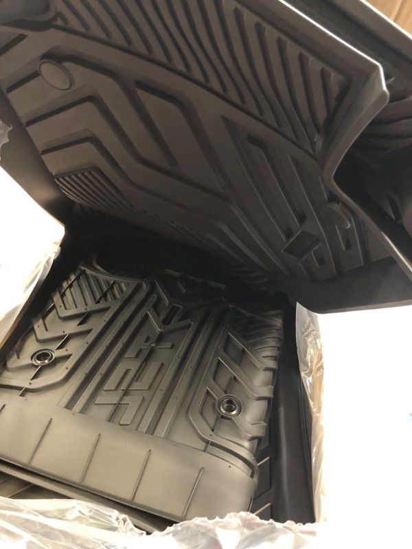 Photo 2 of  Tesla Model Y Floor Mats 2024 2023-2020 TPE All Weather Mats, Front Rear Trunk Cargo Liner Mat, Odorless All Weather Model Y Floor Liners 5 Seater Full Set Interior Accessorie