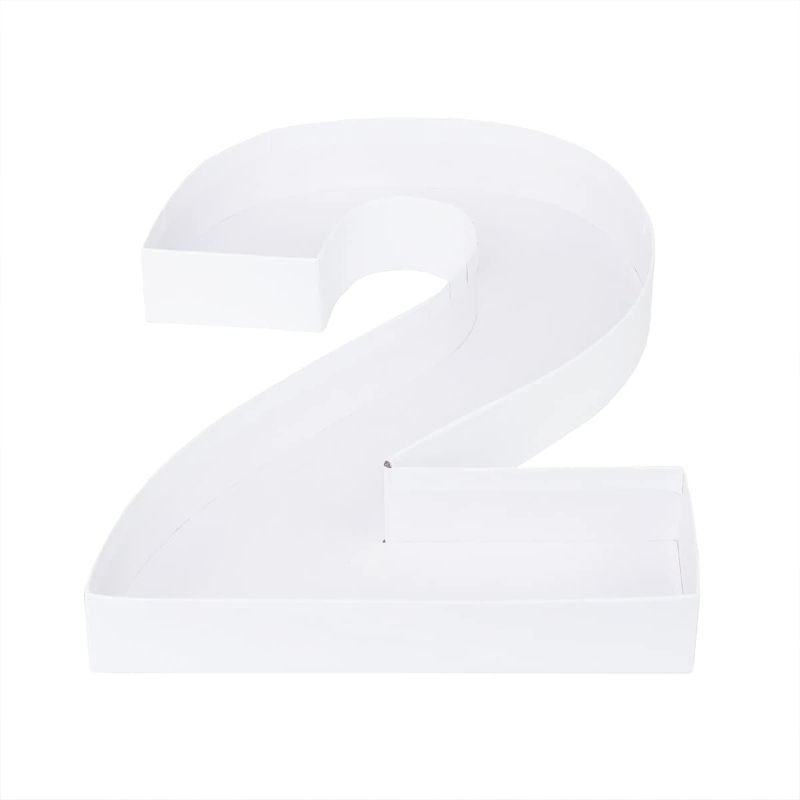 Photo 1 of 12" Fillable Cardboard Number Shaped Gift Grazing Box Birthday 