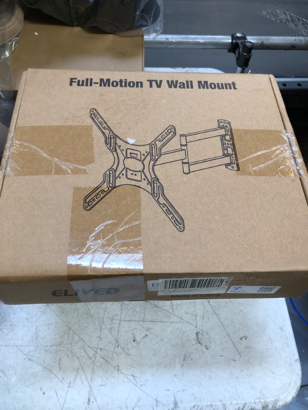 Photo 2 of ELIVED TV Wall Mount for Most 26-55 Inch TVs, Swivel and Tilt Full Motion TV Mount with Single Stud Perfect Center Design, TV Bracket Max VESA 400x400mm, Holds up to 88 lbs.