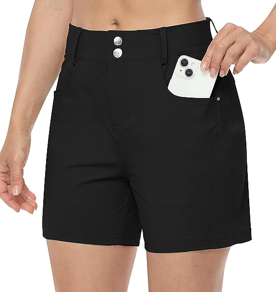 Photo 1 of  Women's Golf Hiking Shorts Quick Dry Lightweight Athletic Casual Summer Cargo Shorts with Pockets Water Resistant