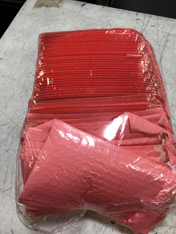 Photo 2 of  Bubble Mailers, 4x8 Inches Self Seal Pink Poly Mailers, Padded Envelopes Shipping Bags Packaging for Small Business