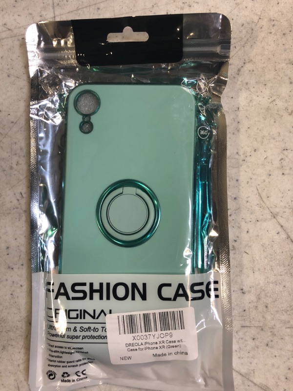 Photo 2 of DREOLA iPhone XR Case with Ring Holder Magnetic Kickstand Soft TPU Non-Slip Matte Back Cover Microfiber Lining Anti-Scratch Shockproof Full-Body Protective Case for iPhone XR(Green)
