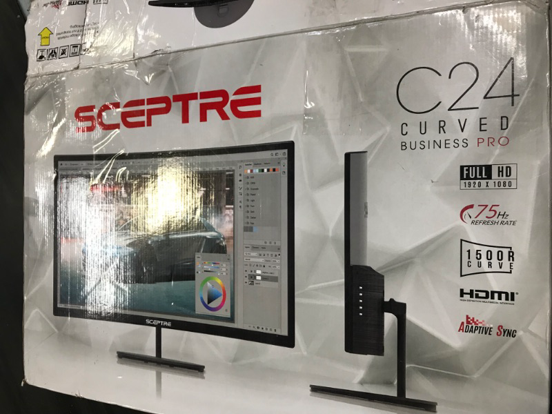 Photo 2 of Sceptre Curved 24-inch Gaming Monitor 1080p R1500 98% sRGB HDMI x2 VGA Build-in Speakers, VESA Wall Mount Machine Black (C248W-1920RN Series)
