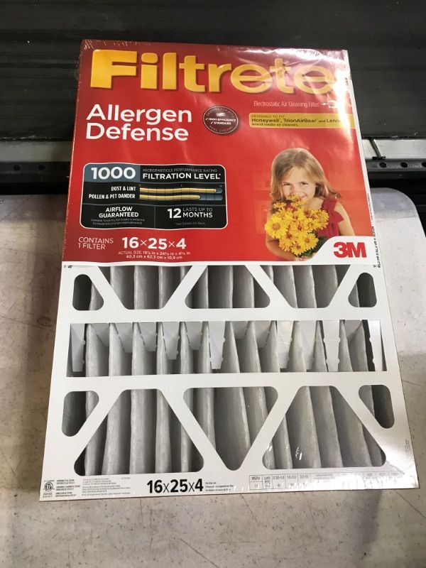 Photo 1 of 3M COMPANY NADP01-4IN-4 Ultra Allergen Filter, 1 Count (Pack of 1)