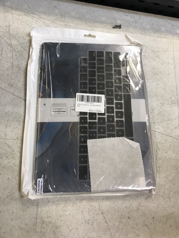 Photo 2 of AOSRHCY Compatible with MacBook Pro 14 inch Case 2022 2021 Release Model A2442 with M1 Pro / M1 Max Chip & Display Touch ID?Plastic Hard Shell & Keyboard Cover & Screen Protector?Gray Blue Marble MacBook Pro 14 inch A2442 M1 Pro / M1 Max Gray Blue Marble