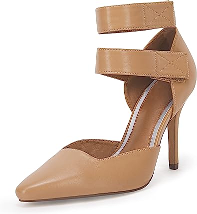 Photo 1 of Coutgo Womens D'Orsay High Heel Pumps Pointed Toe Stilettos Ankle Strap Party Pump Shoes SIZE 9.5 
