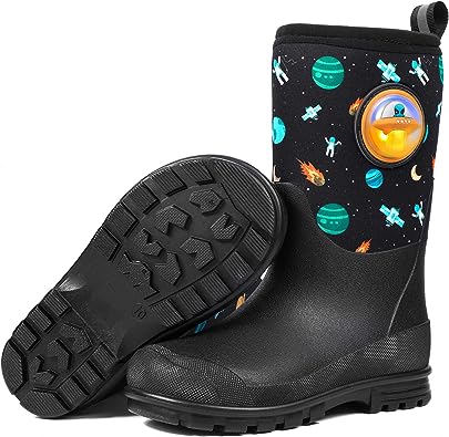 Photo 1 of DKSUKO Kid's Winter Light up Rain Boots Snow Boots Insulated Waterproof Rubber Boots SIZE 6
