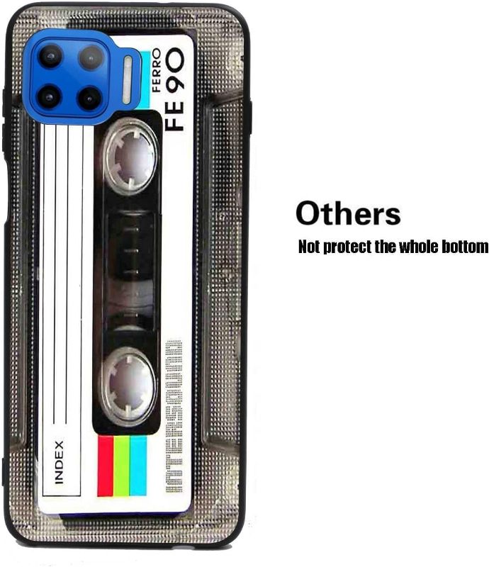 Photo 1 of Compatible with Moto G 5G Plus/Moto One 5G/Moto One 5G UW Case, Retro Cassette Tape 80s 90s Vintage Music Classic Mixtape Design for Moto Case Men Women,Soft Silicone Protective Case for Moto
