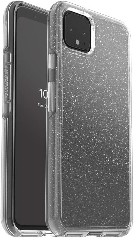 Photo 1 of OtterBox Symmetry Clear Series Case for Google Pixel 4 XL - Stardust (Silver Flake/Clear)
