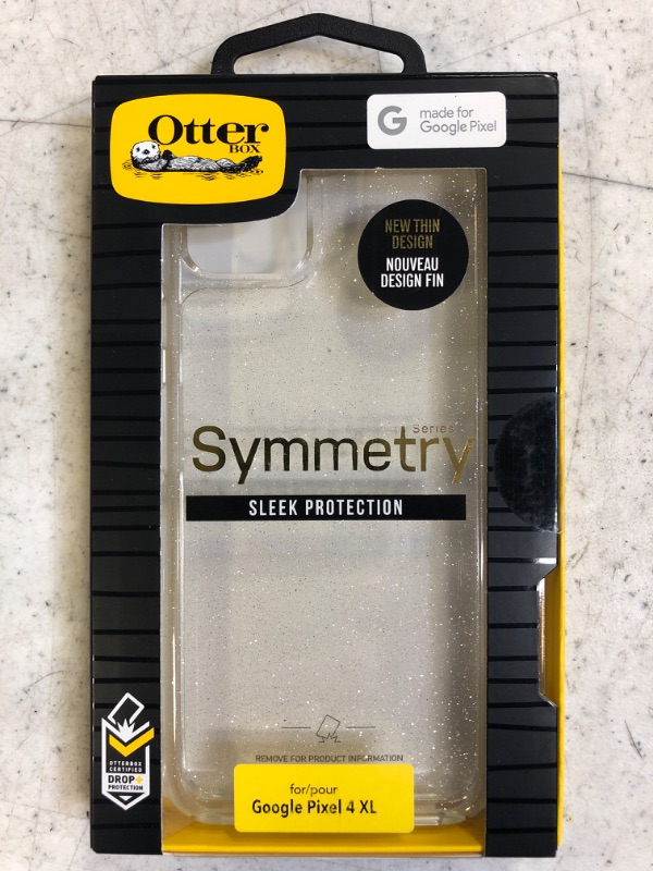 Photo 2 of OtterBox Symmetry Clear Series Case for Google Pixel 4 XL - Stardust (Silver Flake/Clear)
