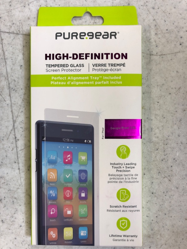 Photo 2 of PureGear HD Clear Tempered Glass Screen Protector for Google Pixel 3 XL - Clear
