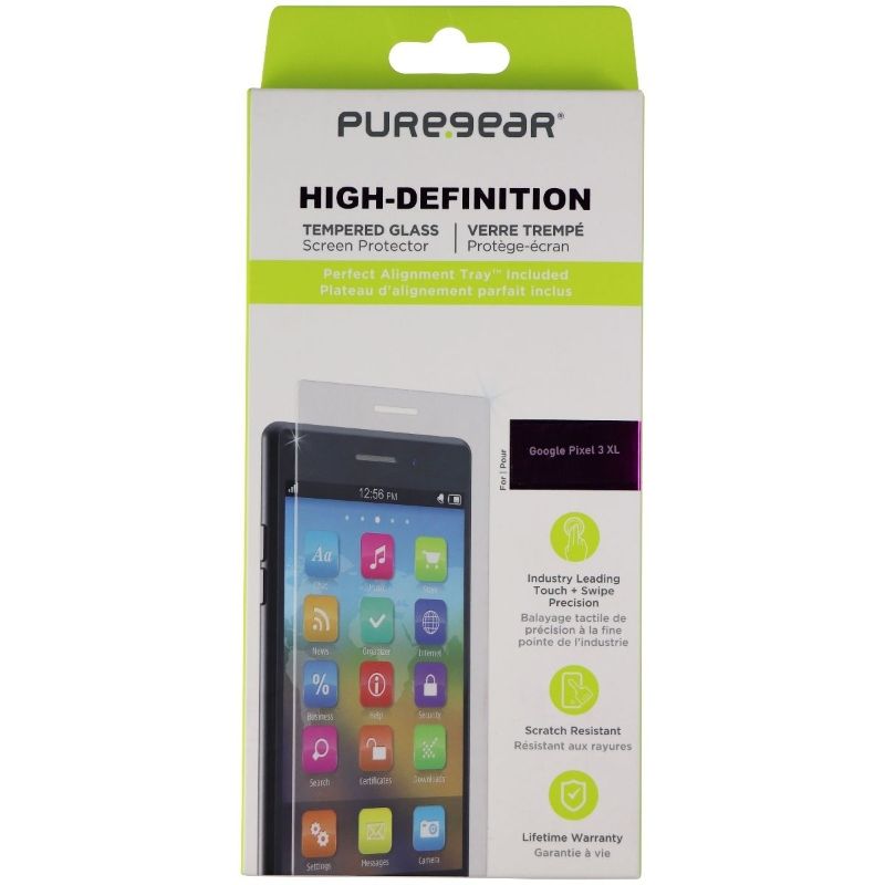 Photo 1 of PureGear HD Clear Tempered Glass Screen Protector for Google Pixel 3 XL - Clear
