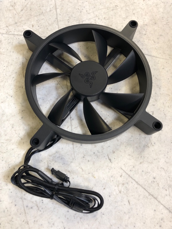 Photo 2 of Razer Kunai Hydraulic 140MM aRGB PC Fan: Quiet, Powerful aRGB Fans - PWM Fan Controller Support & Connect Up to 8 Fans - Powered by Razer Chroma RGB - 3 Fans 140MM 3 Fans Fan